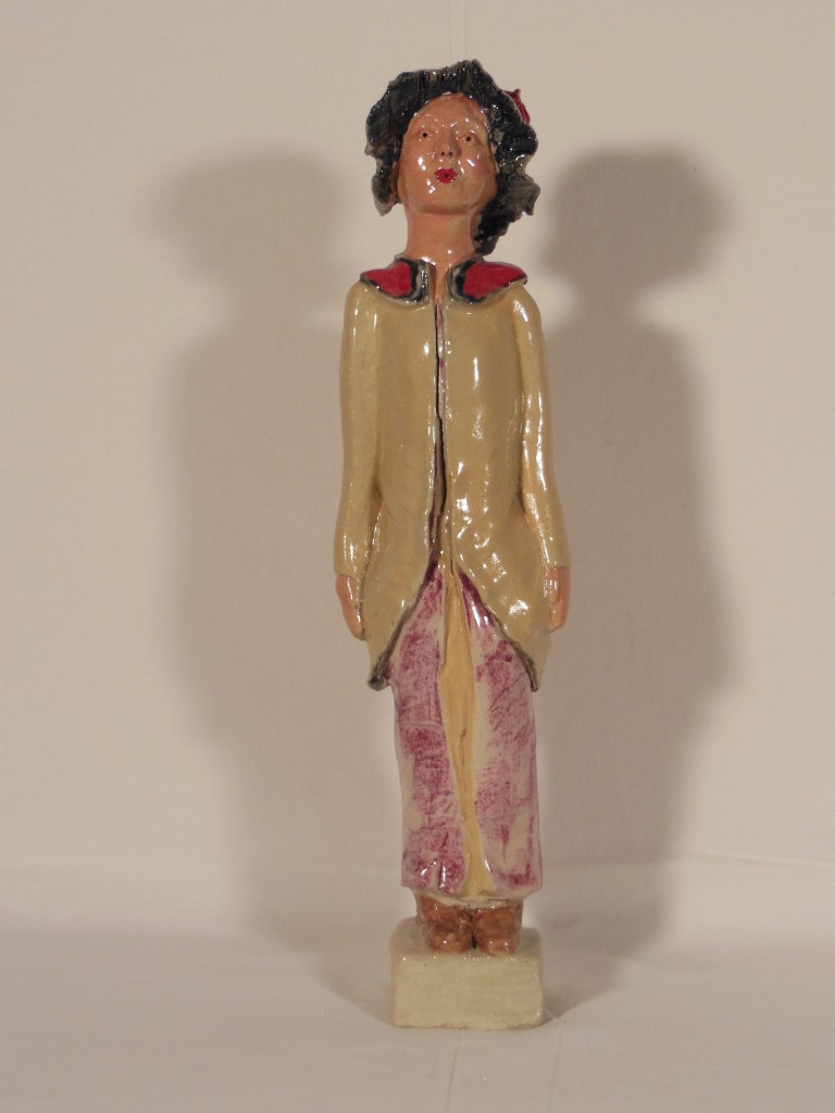 Glazed Terra Cotta " Woman with hat "