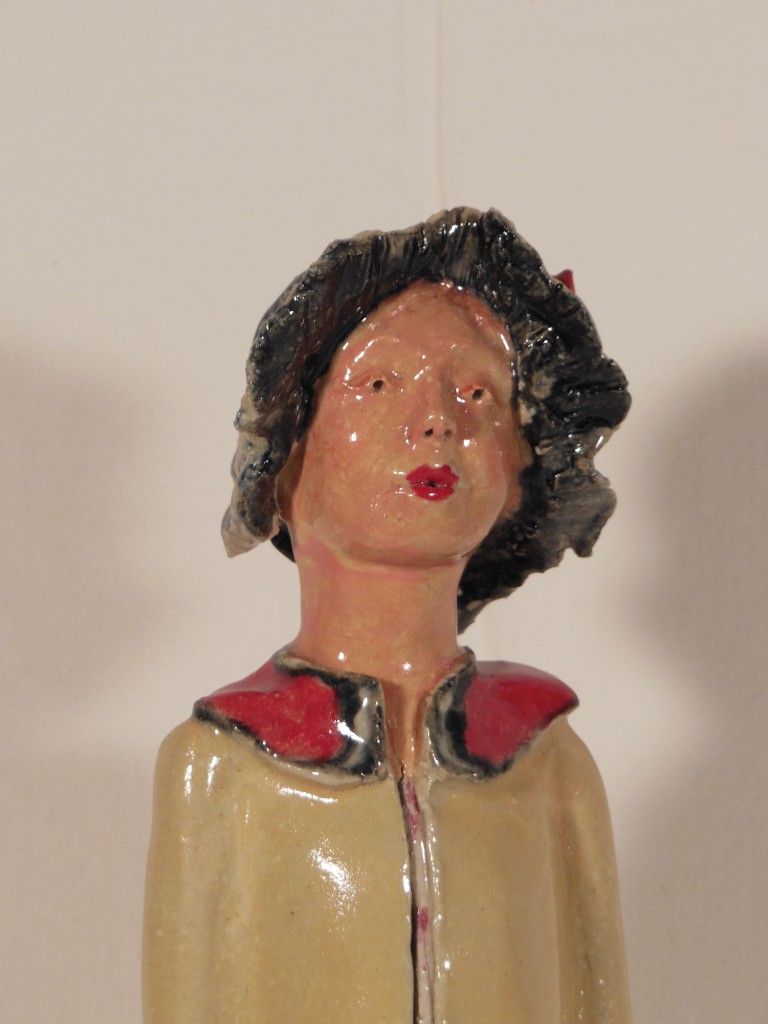 Glazed Terra Cotta " Woman with hat "