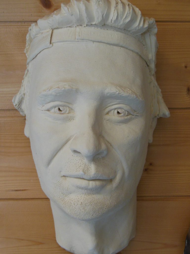 masque terre cuite jeune homme au turban